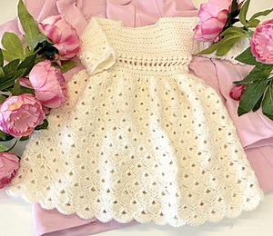 Christening Gown pattern by Frisian Knitting