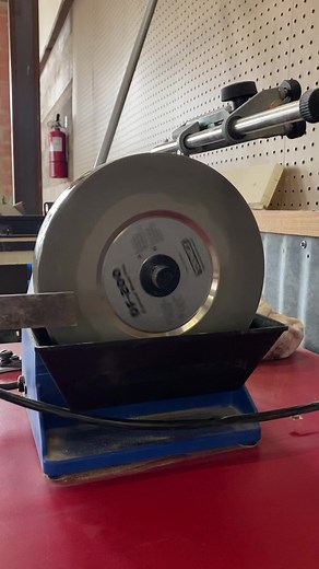 I did a quick rehab on this Stanley chisel with my Tormek T4. I’m using the chisel for some basic carpentry/trim work on hard Pine. I chose an angle of 35 degrees because it’s pretty robust and should hold up well to the abuse it’s about to receive. First step was to quickly flatten the back, focusing mostly near the edge. I then clamp the chisel into the guide and use the Tormek angle guide to set it at 35 degrees. Then it was just a matter of a few passes back and forth and the chisel now had 