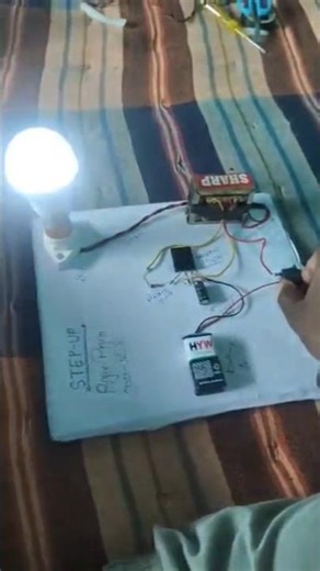 From Theory to Practical 💡STEP-UP TRANSFORMER DEMO#shorts #viral #gaming #miniproject #reels #reels