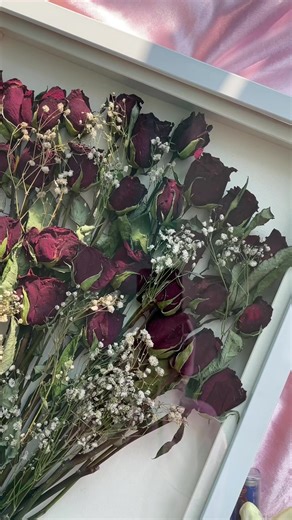 Shadowbox Frame for Preserving Flower Bouquets