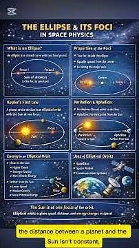 Ellipse & its foci explained| Orbits in Space Physics.
