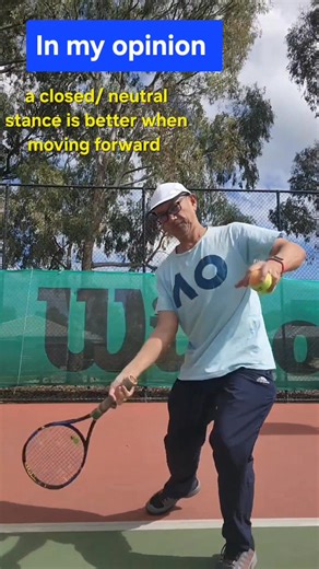 Tennis Tip. On Open, Closed/neutral stances You can hit any shot with any stance as long as you are balanced. But there are some shots that are better hit with an Open stance, like the wide forehand. The Closed / neutral stance is better when moving forward. #tennistraining #tenniscoaching #TennisTips #tennispractice #TennisForKids #tennislessons #tennisplayer #tennislesson #tennis #brooklyntennisclub | Uno Tennis Australia