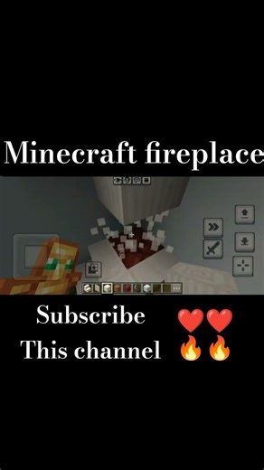 Minecraft fireplace build tutorial! 💯 #minecraft #shortsfeed