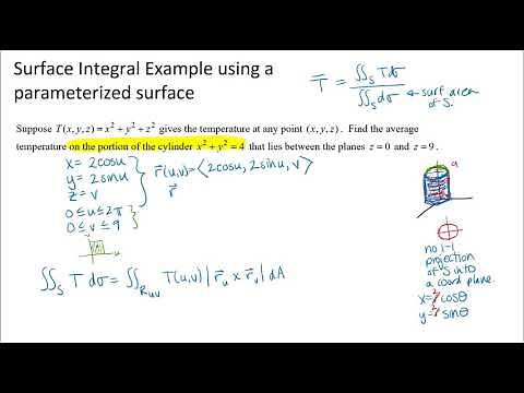 Surface Integral Example using a Parameterized Surface