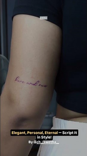 “Here and Now” Script Tattoo | Minimal & Meaningful Design