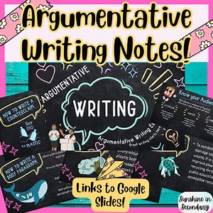 Argumentative Writing Introduction and Google Slides