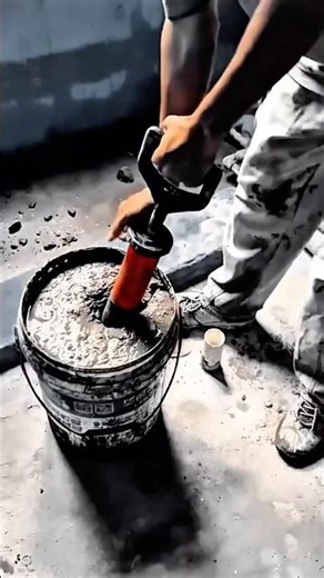 Brick joint filling tool makes walls neat & strong, construction worktool