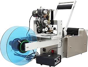Round Bottle Coding and Labeling Machine Semi-Automatic Labeling Machine with Color Ribbon Hot Printer Machine