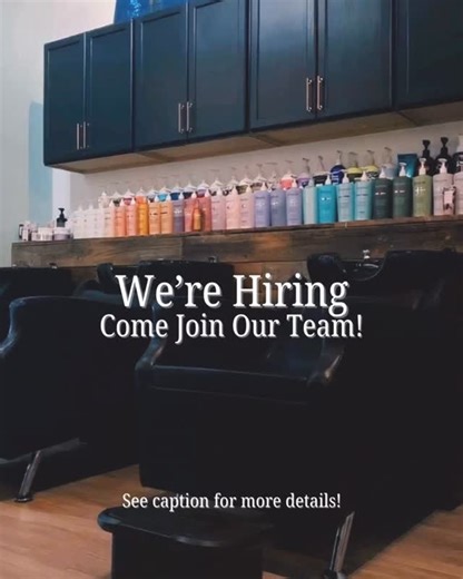✨ We’re Hiring! ✨ Our salon is more than just a workplace. It’s a...