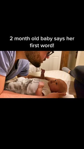 2 Month Old Baby Saying Hi for the First Time!
