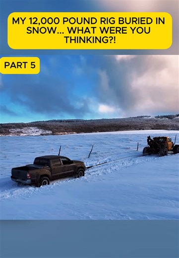 My 12,000 Pound Rig Buried In Snow…! #struck #snow #oldcars #cars #breakdown