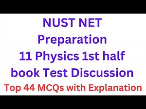 NUST Entry Test Preparation Physics I NUST NET Physics Past Papers Solved I NUST NET Preparation