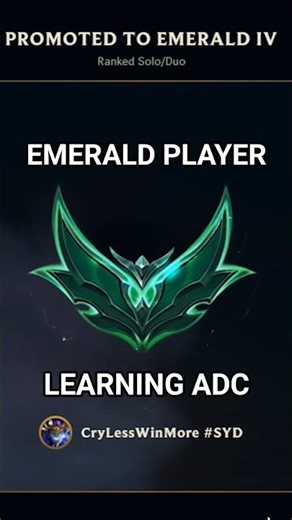 Emerald Player Learning ADC - My League of Legends Journey 🎮#shorts