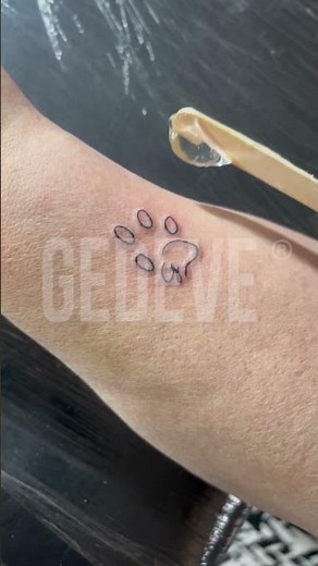 Tatuaje huella de perro 🩷 #tattooartist #tattooidea #tatuaje