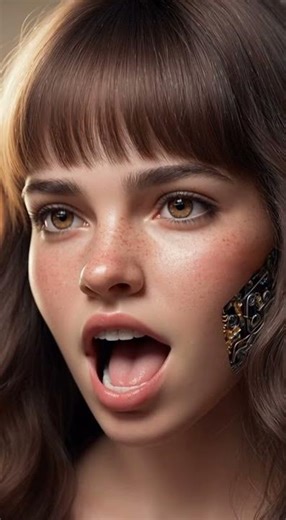 Ai Robot 🤖 girl mouth opening testing