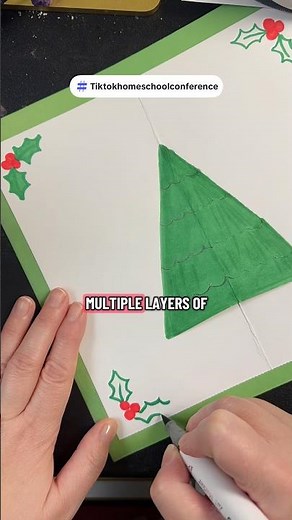 Make a cute pop up Christmas tree card with me! Handmade gift idea!