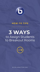 Maximize Collaboration in Your #BigBlueButton Virtual Classroom! Watch as Anthony shares expert tips on assigning students to breakout rooms. #VirtualTeachers #OnlineLearning #Education #ELearning #VirtualClassroom | BigBlueButton | Facebook