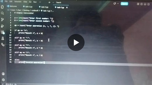 #codsoft #python #internship #programming #learningjourney #coding | Prabhagiri Pavani