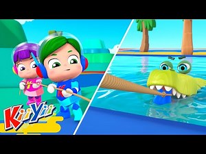 Down in the Jungle | Kids Learning | ABCs and 123s | KiiYii | Nursery Rhymes & Kids Songs