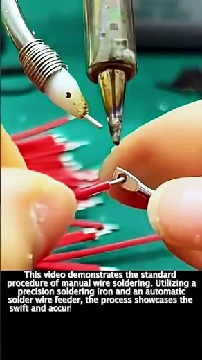 Manual Wire To Terminal Soldering Process Using Automatic Solder Feeder #worker #process