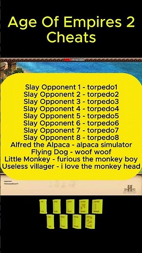 Age Of Empires 2 Cheat Codes