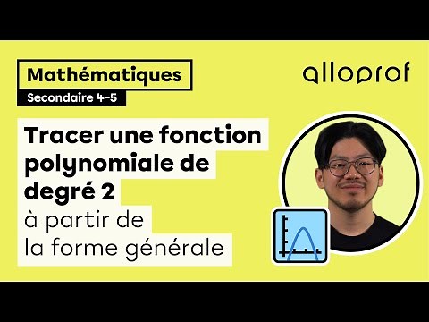 Tracer une fonction polynomiale de degré 2 à partir de la forme générale | Mathématiques | Alloprof