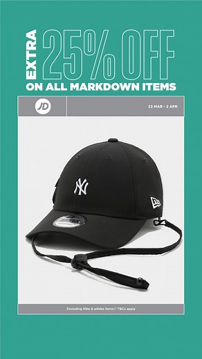 [PROMO FROM 22 - 2 APRIL] 📢 Are you in for a treat? 👌 Get an extra 25% off markdown items. Refresh you wardrobe with fresh kicks 👟and fits 👕 at JD stores and Online! #JDSportsSG #Puma #Vans #Champion #Supplyanddemand SHOP NOW: http://bit.ly/40dby68 | JD Sports Singapore