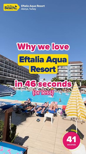 Dive into the splash-tastic resort that is Eftalia Aqua! 💦 Thrilling slides, Gorgeous views, Delish buffet... what's missing? YOU! 😉 | On The Beach Holidays
