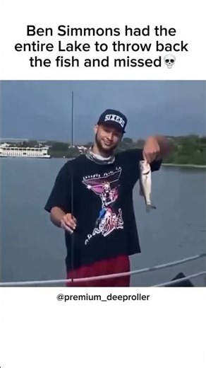How do you miss this💀🤣 #bensimmons #nba #basketball #fish #fishing #animal #animals #funny #fail