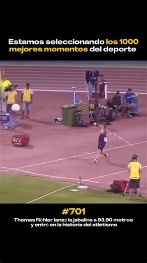@momentosdeldeporte on Instagram: "Thomas Röhler, lanzador de jabalina alemán, protagonizó una de las mayores hazañas de la historia del atletismo moderno. El 5 de mayo de 2017, durante la Diamond League de Doha, realizó un lanzamiento de 93,90 metros. Esa marca lo convirtió en el segundo mejor lanzador de jabalina de todos los tiempos, solo por detrás del récord mundial de Jan Železný, establecido en 98,48 metros en 1996. En esa competición, Röhler superó a su compatriota Johannes Vetter, que h