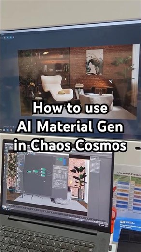 How to generate materials with Chaos Cosmos' AI Material Generator #architecture #interiordesign