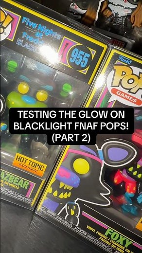 TESTING MY RARE FIVE NIGHTS AT FREDDY’S BLACKLIGHT FUNKO POPS! (Part 2) #fnaf #funkopops #shorts