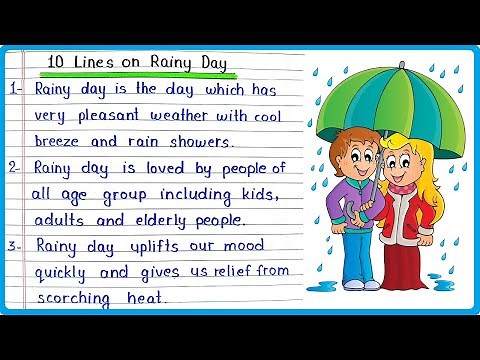 10 Lines Essay on Rainy day in English | Rainy day 10 Points | Few Lines and Sentences on Rainy day