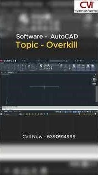 Overkill Command in AutoCAD | Remove Duplicate Lines | AutoCAD Training in Lucknow