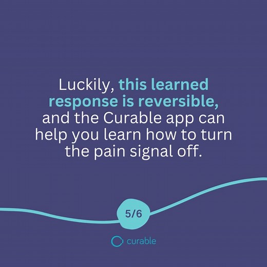 If you suffer from chronic pain that started out as an injury, this is for you. 💜⁣ Watch to learn how this happens, then check out the Curable app for a great next step in your healing. | Curable