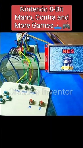 Nintendo 8-Bit Nes Emulator 🕹️🎮, Mario Contra and Many More Games, Arduino, Esp8266, Esp32, #shorts