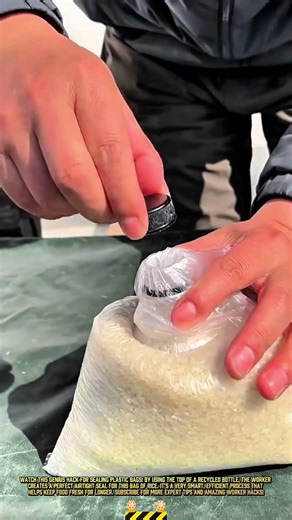 Simple way to seal a plastic bag using a bottle cap - Good Tools and Machinery Make Daily Work Easy