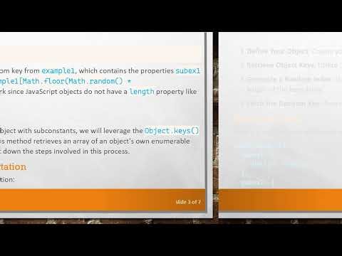 How to Get a Random Element from JavaScript Objects with Subconstants