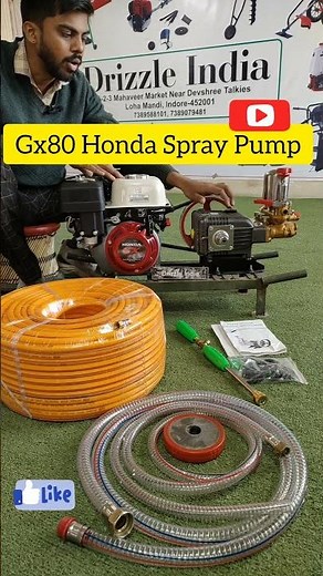 Honda HTP Sprayer Pump Set #powersprayer 3-Piston Compressor Machine For Agricultural Use #Honda