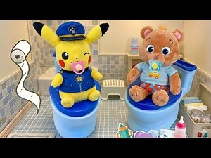 Potty Training with Ms Rachel & Pikachu - Toddler Learning Video - Learn Bean Potty Time Book