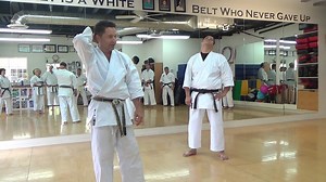 Well, I wasn't going to post this but here it is anyway. The kata has a logical progression and progresses fluidly to take into account an aggressor's reactions to a changing environment. Here are a couple of examples from Kururunfa kata. It's all very well and good to work with a static attack initially but the inherent intelligence of the kata will stay hidden without constant thought as to how the aggressor will react to your movement (and not just how you are going to respond to their's). | 