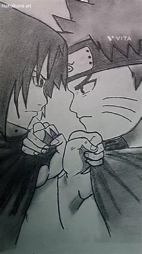 "Naruto vs Sasuke: Epic Valley of the End Showdown! 😊 Drawing Tutorial". How draw anime #sketch