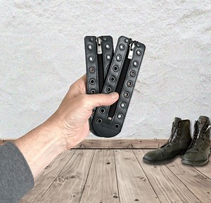 Easy Way Take off Boots and Shoes Zipper Unit Black Handmade Unisex Real Leather 8 Holes - Etsy