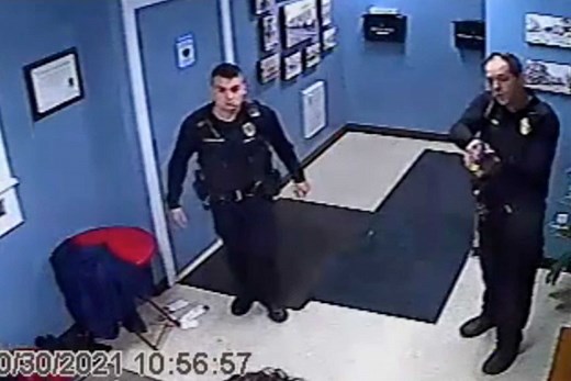 Video shows officers run away after tasered man bursts into flames