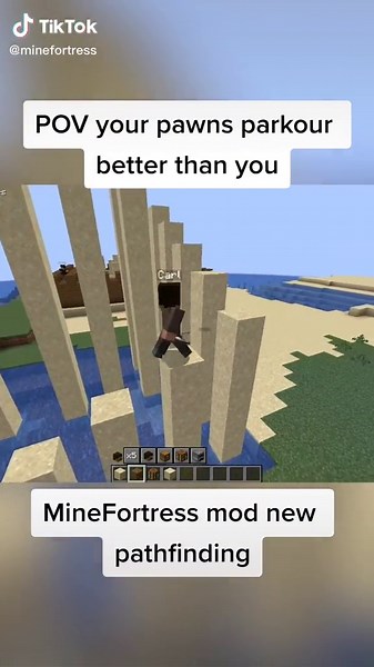 After hours of painful debugging I've finally replaced self written pathfinding with baritone. Mod link in my bio #minecraft #minefortress #mod #dwarffortress