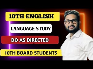 10th English Language Study 🔥 | Do as Directed | JR Tutorials |