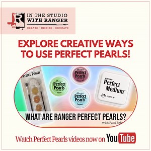 1.6K views · 21 reactions | ✨ Dive into the dazzling world of Perfect Pearls with our latest In The Studio with Ranger videos on YouTube! From crafting a Perfect Pearls palette to creating shimmering, eye-catching backgrounds, there's a treasure trove of techniques waiting for you.  Start watching now, visit: cur.lt/81fyvwnni #rangerink #rangerperfectpearls | Ranger Ink | Facebook