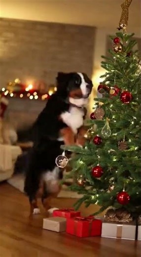 Dog Knocks Over the Christmas Tree for ONE Treat 😂🎄