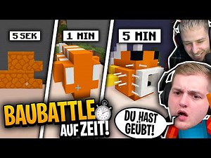FICH in 5 Sekunden, 1 Minute & 5 Minuten gegen TRYMACS im MINECRAFT BAUDUELL BAUEN!