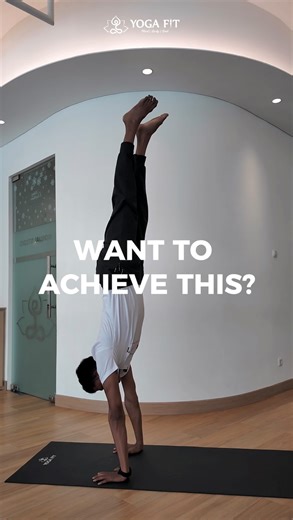 Yoga Fit Indonesia on Instagram: "Still working on your handstand? So here’s a tutorial from our master🧘🏻 Save this and start practicing today.✨"